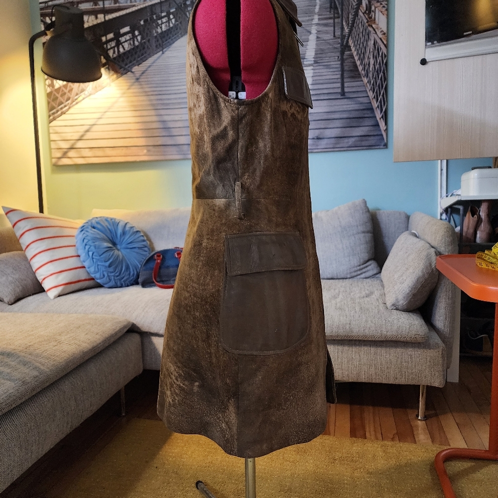 1970' Sleeveless Premium Leather Waistcoat